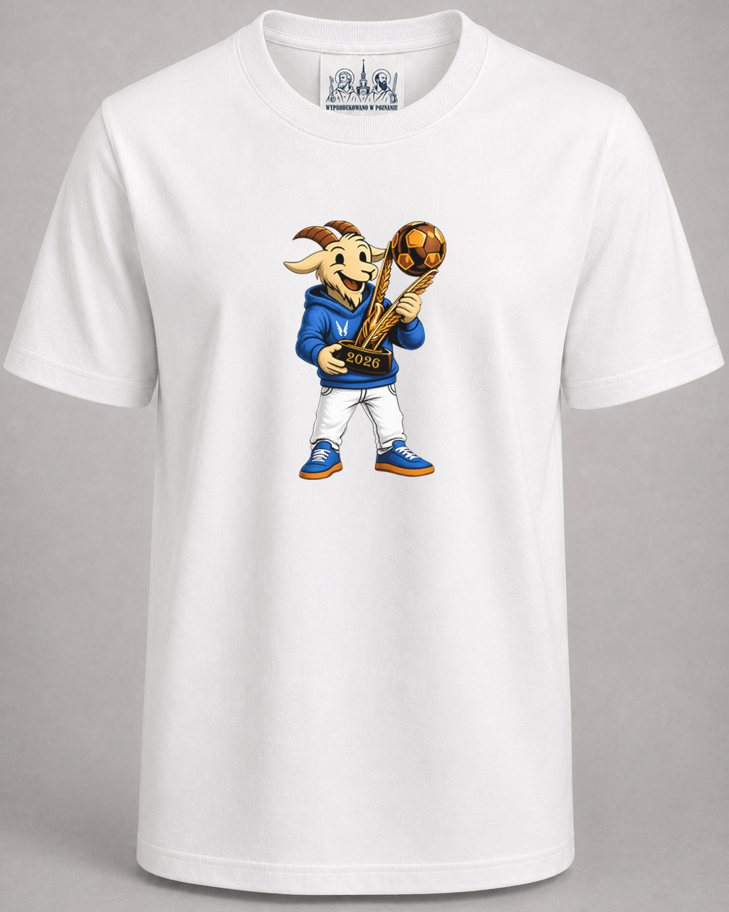 T-Shirt Mistrzowski Koziołek 2026- Biały