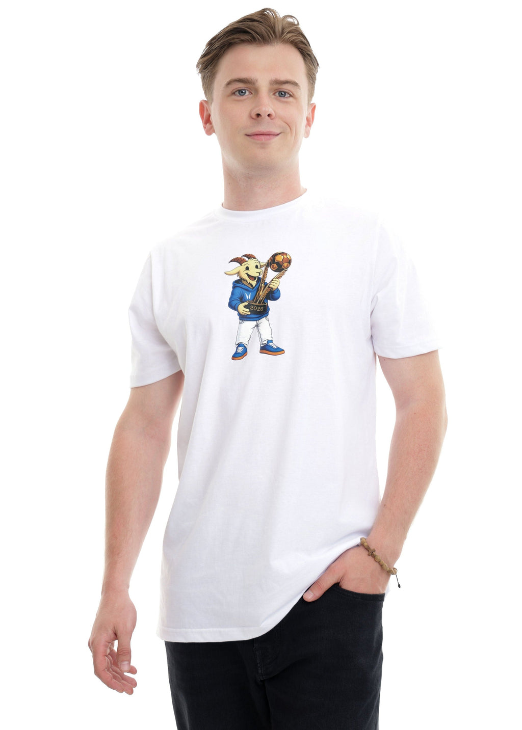 T-Shirt Mistrzowski Koziołek 2026- Biały