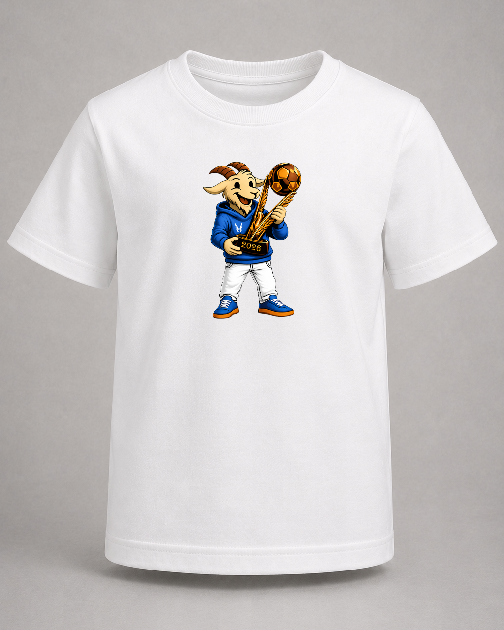 T-Shirt Dziecięcy Mistrzowski Koziołek 2026-Biały